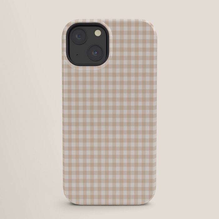 Gingham Plaid Pattern - Warm Neutral Tan iPhone Case Gallery Image 25