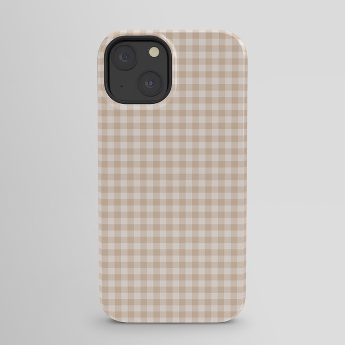 Gingham Plaid Pattern - Warm Neutral Tan iPhone Case Gallery Image 21