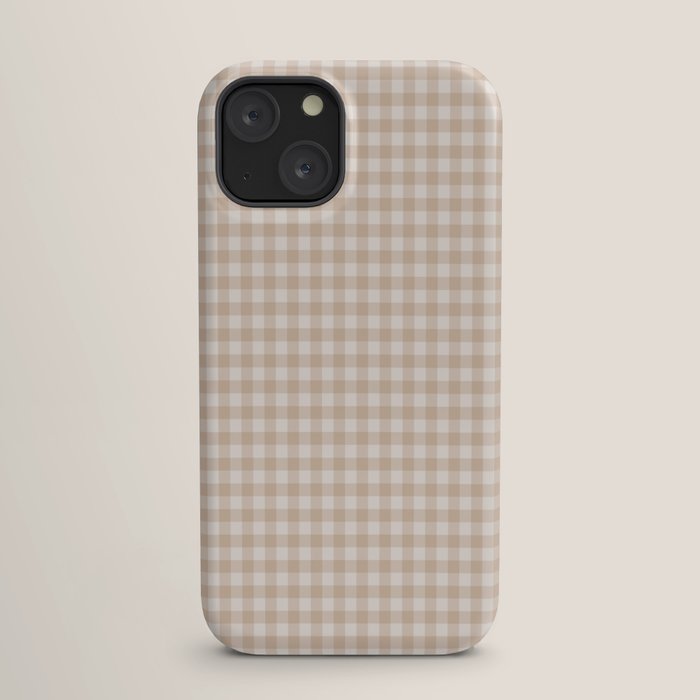 Gingham Plaid Pattern - Warm Neutral Tan iPhone Case Gallery Image 17