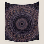 Mandala in cherry and plum tones Wall Tapestry Gallery Image 1