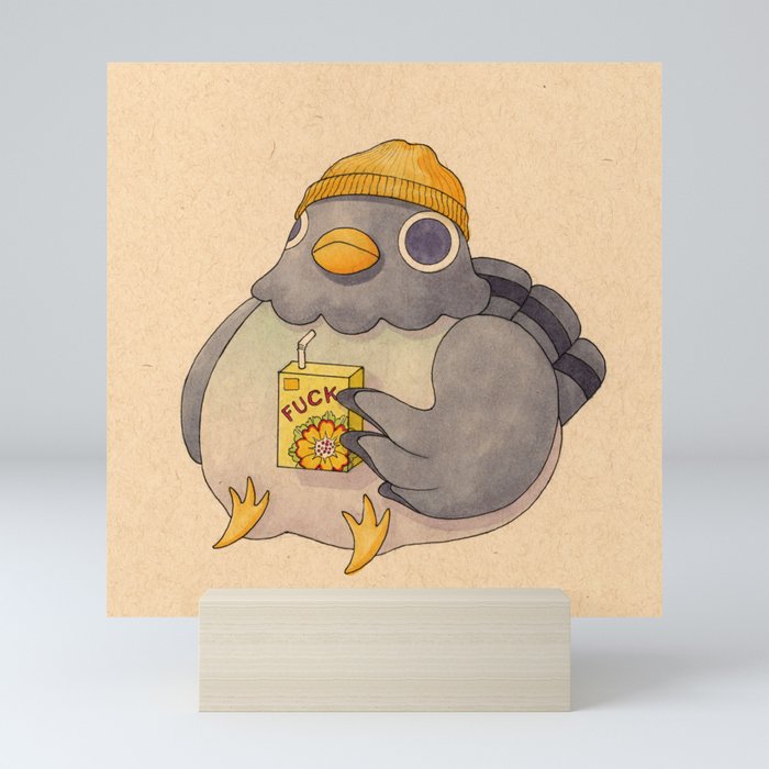 'Fuck' Pigeon 07 Mini Art Print Gallery Image 5