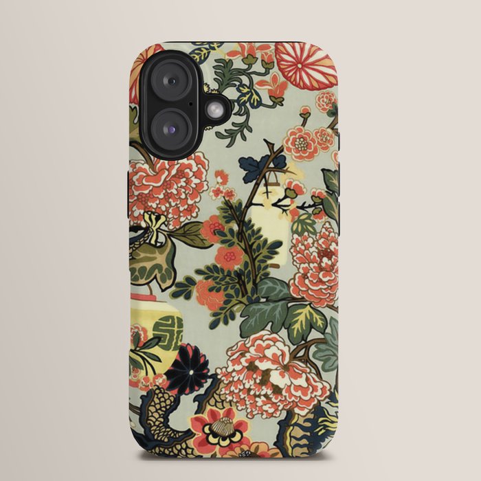 Chinese Dragon Vintage Floral Pattern iPhone Case Gallery Image 13