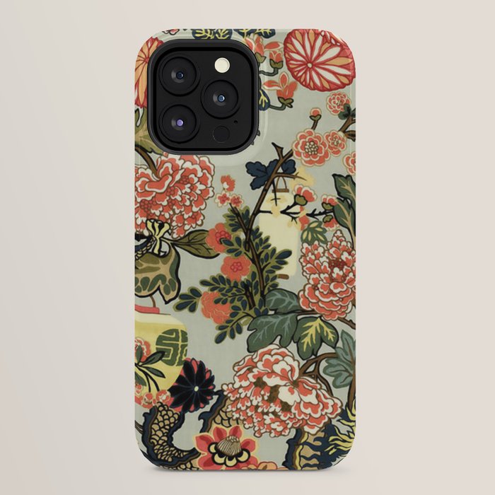 Chinese Dragon Vintage Floral Pattern iPhone Case Gallery Image 32