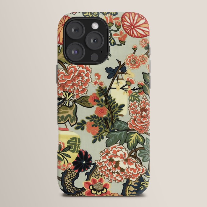 Chinese Dragon Vintage Floral Pattern iPhone Case Gallery Image 16
