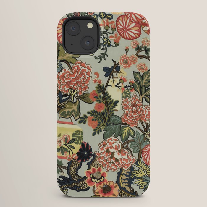 Chinese Dragon Vintage Floral Pattern iPhone Case Gallery Image 26