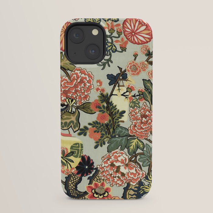 Chinese Dragon Vintage Floral Pattern iPhone Case Gallery Image 29