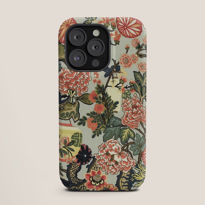 Chinese Dragon Vintage Floral Pattern iPhone Case Gallery Image 19