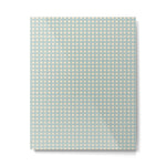 Blue geometric gingham grid art pattern Metal Print Gallery Image 1