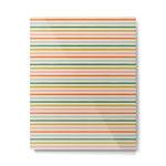 Colorful retro stripe line art pattern Metal Print Gallery Image 1