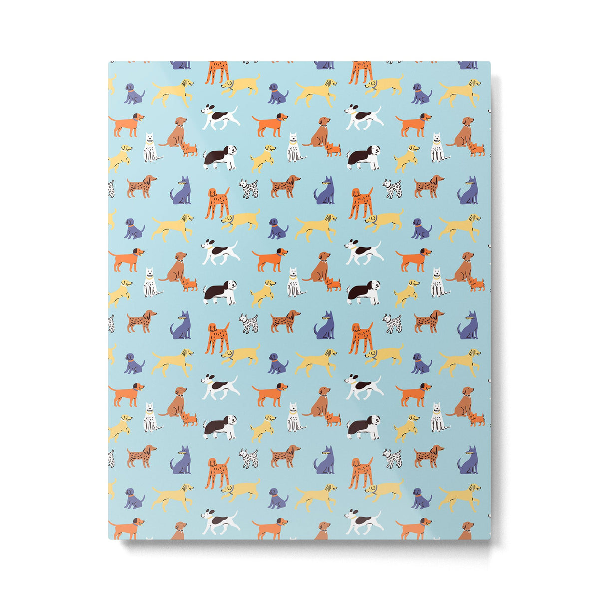 Funny dog animal cartoon art pattern Metal Print Gallery Image 1