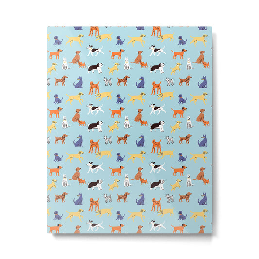 Funny dog animal cartoon art pattern Metal Print Gallery Image 1