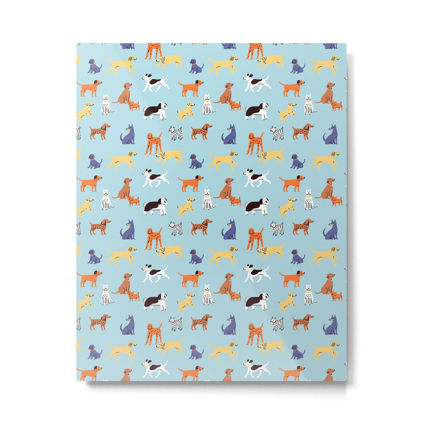 Funny dog animal cartoon art pattern Metal Print Gallery Image 4