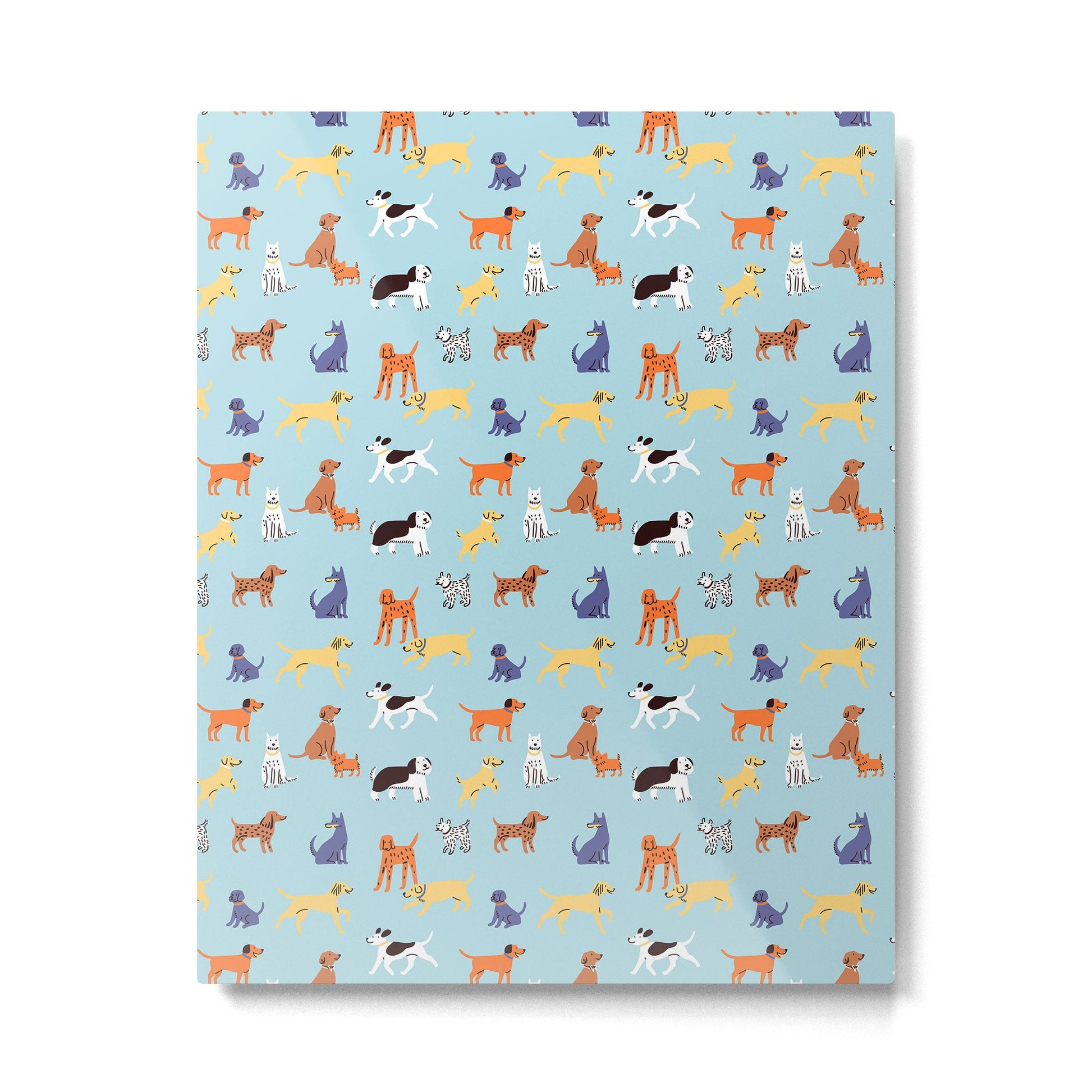 Funny dog animal cartoon art pattern Metal Print Gallery Image 4