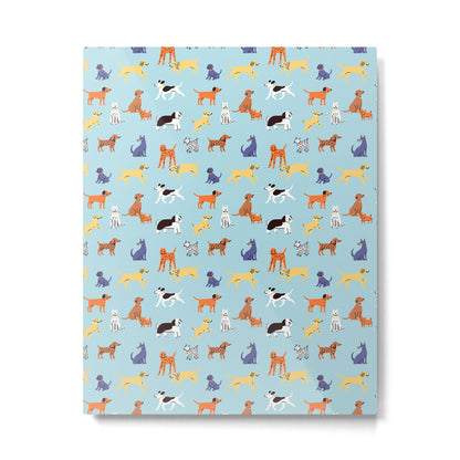 Funny dog animal cartoon art pattern Metal Print Gallery Image 3