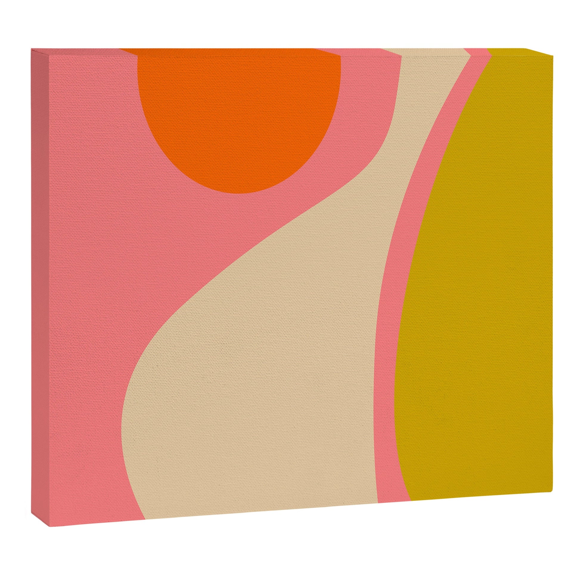 abstract composition modern blush pink Canvas Print Gallery Image 2
