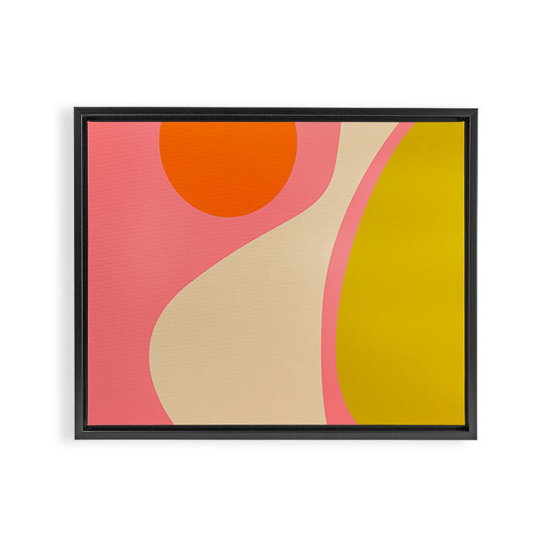 abstract composition modern blush pink Framed Canvas Print Gallery Image 4