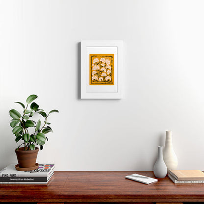 Ever blooming good vibes mustard yellow Framed Art Print Gallery Image 52