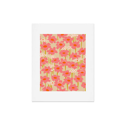 Relax in your summer meadow - floral shapes pattern Art Print Gallery Image 5