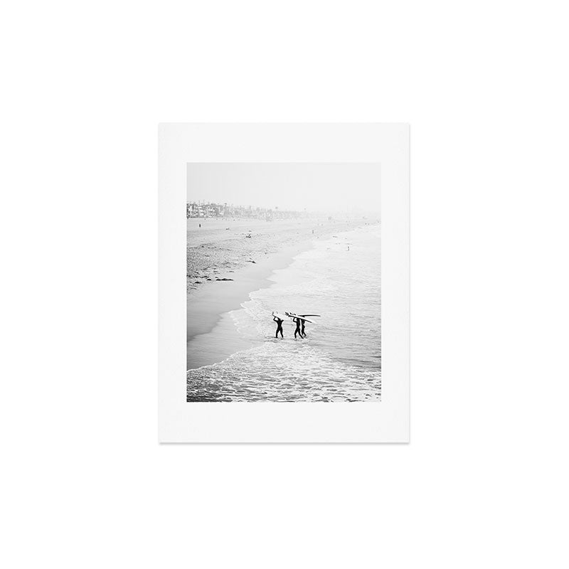 Surfers Exiting the Water in Manhattan Beach California Art Print Gallery Image 3