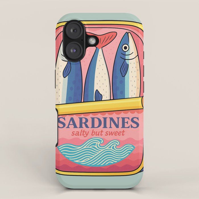 Tin of Love - Sardines in a Can with Heart Tail iPhone Case Gallery Image 1