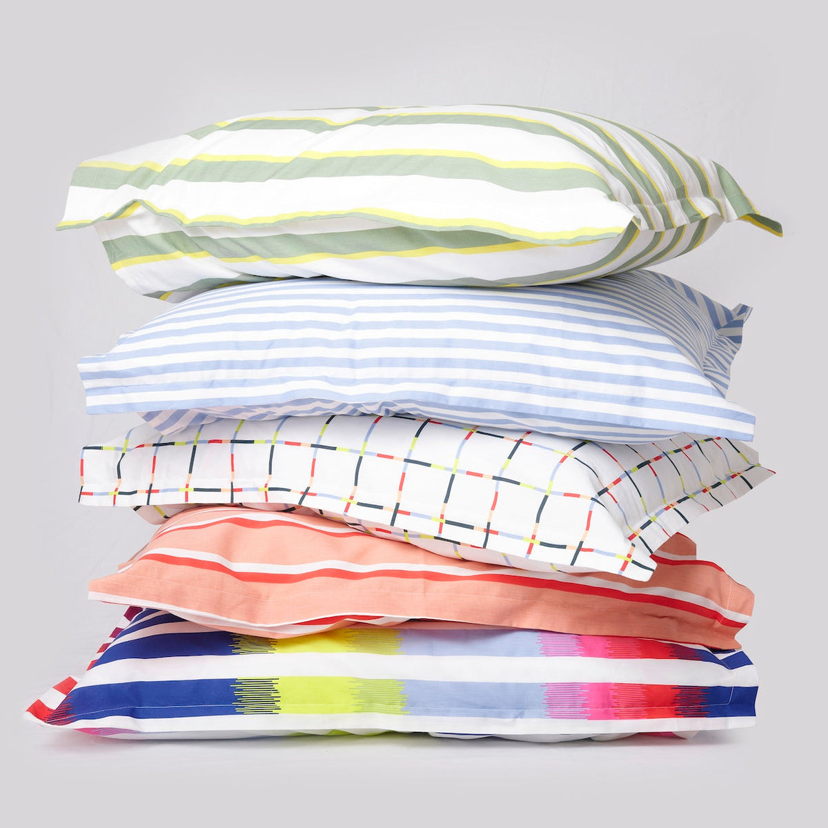 Simple Stripe Brushed Cotton Duvet Cover Set