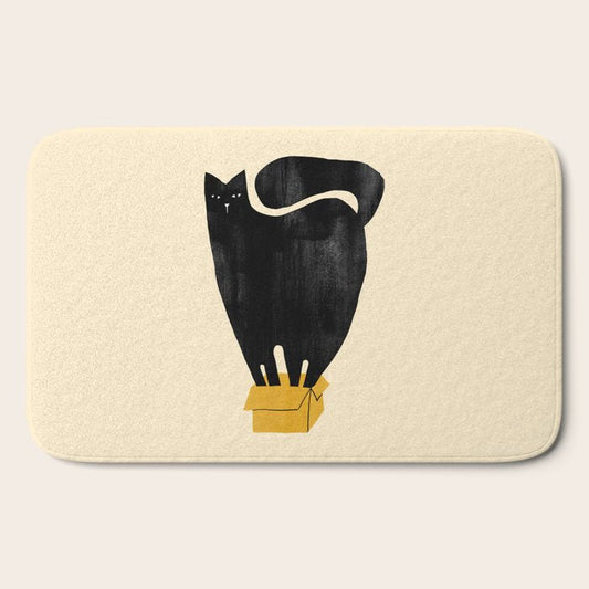 Cat in a box Bath Mat Gallery Image 2