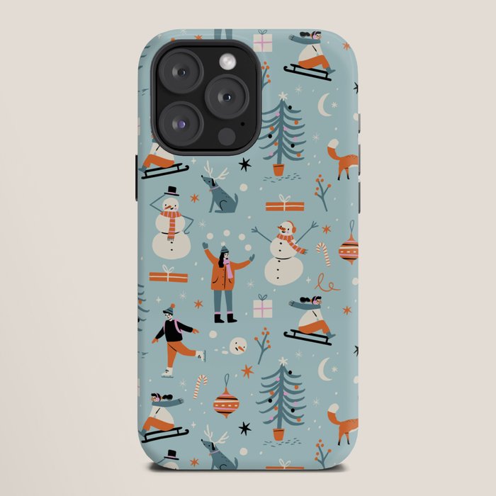 Christmas Scene Blue iPhone Case Gallery Image 12