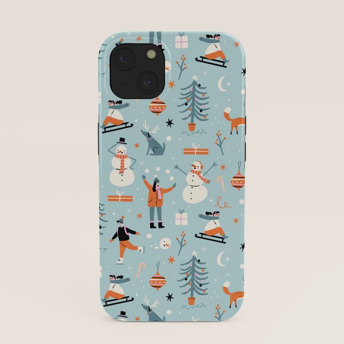 Christmas Scene Blue iPhone Case Gallery Image 37