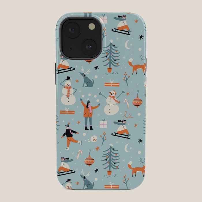 Christmas Scene Blue iPhone Case Gallery Image 34