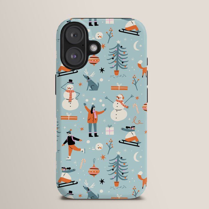 Christmas Scene Blue iPhone Case Gallery Image 13
