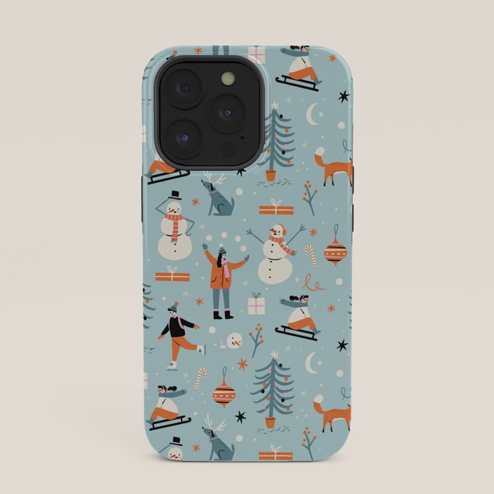 Christmas Scene Blue iPhone Case Gallery Image 35