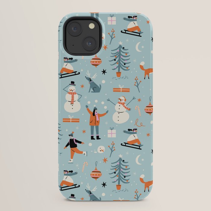 Christmas Scene Blue iPhone Case Gallery Image 22
