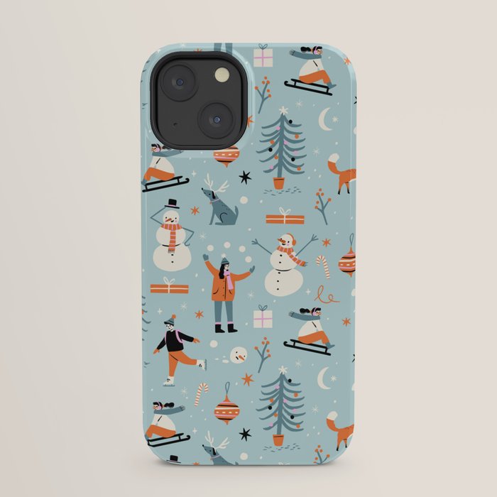 Christmas Scene Blue iPhone Case Gallery Image 21