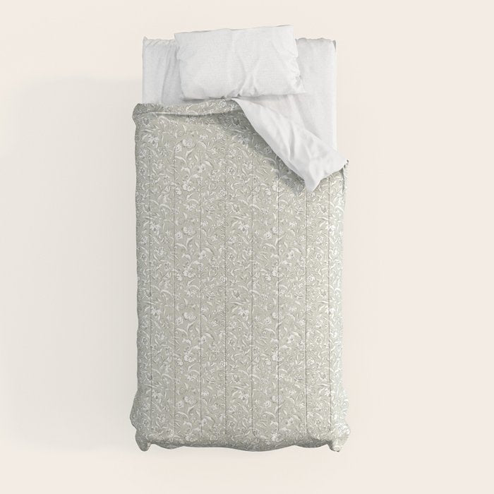 Painterly Florals - Sage Comforter Gallery Image 9