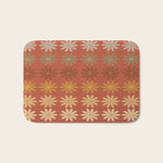 Ombre Abstract Daisies on Mandarin Orange Bath Mat Gallery Image 1