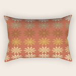 Ombre Abstract Daisies on Mandarin Orange Rectangular Pillow Gallery Image 1