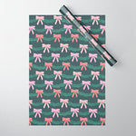 Christmas Garland with Bows Wrapping Paper Gallery Image 1