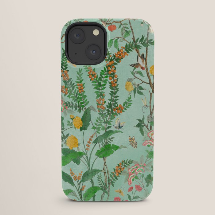 Chinoiserie Aqua Mint Floral Garden Fresco iPhone Case Gallery Image 25