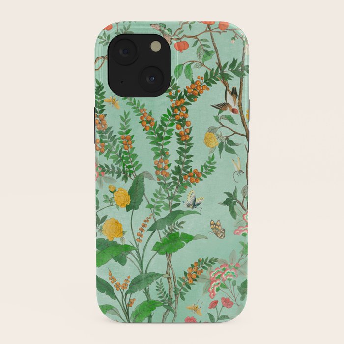 Chinoiserie Aqua Mint Floral Garden Fresco iPhone Case Gallery Image 38