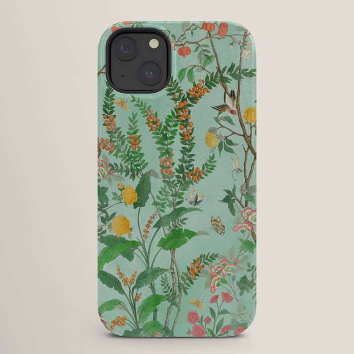 Chinoiserie Aqua Mint Floral Garden Fresco iPhone Case Gallery Image 26