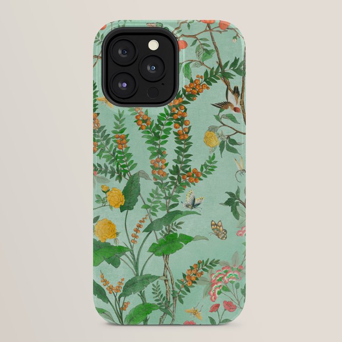 Chinoiserie Aqua Mint Floral Garden Fresco iPhone Case Gallery Image 32