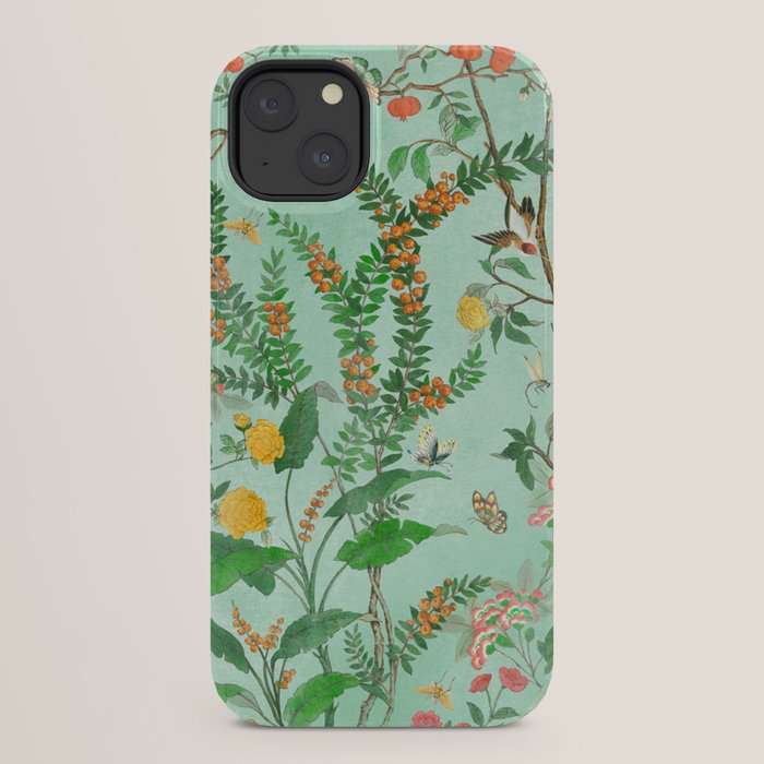 Chinoiserie Aqua Mint Floral Garden Fresco iPhone Case Gallery Image 22