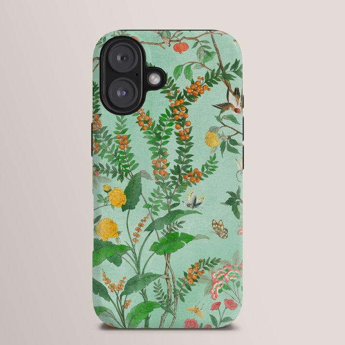 Chinoiserie Aqua Mint Floral Garden Fresco iPhone Case Gallery Image 13