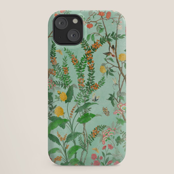 Chinoiserie Aqua Mint Floral Garden Fresco iPhone Case Gallery Image 18