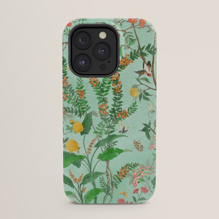 Chinoiserie Aqua Mint Floral Garden Fresco iPhone Case Gallery Image 31