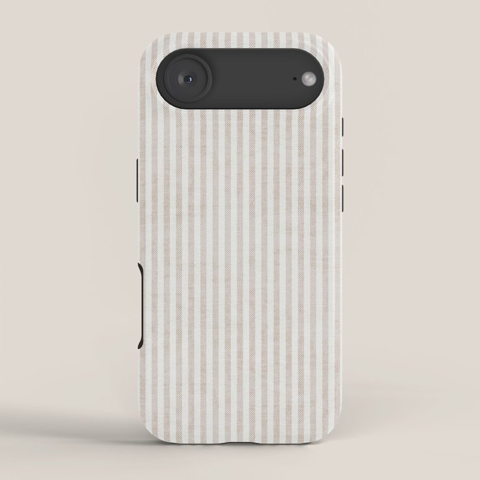 AEGEAN WIDE TICKING STRIPE JUTE iPhone Case Gallery Image 2