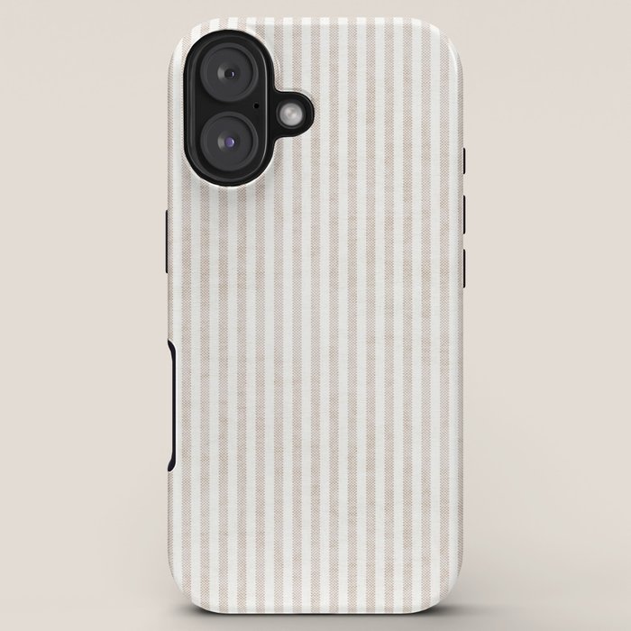 AEGEAN WIDE TICKING STRIPE JUTE iPhone Case Gallery Image 5