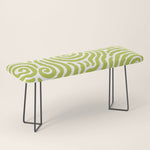 Ripple Effect Pattern Chartreuse Bench Gallery Image 1