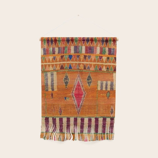 Orange Traditional Moroccan Design Wall Hanging Gallery Image 1