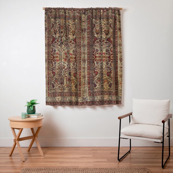 Lavar Kirman Southeast Persian Rug Print Window Curtain Gallery Image 3